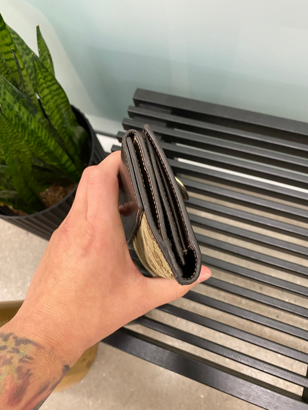 Gucci GG Canvas Heart Long Wallet (4998)