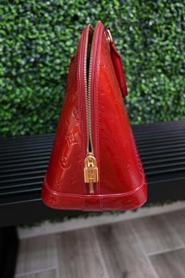 Louis Vuitton Red Vernis Alma GM