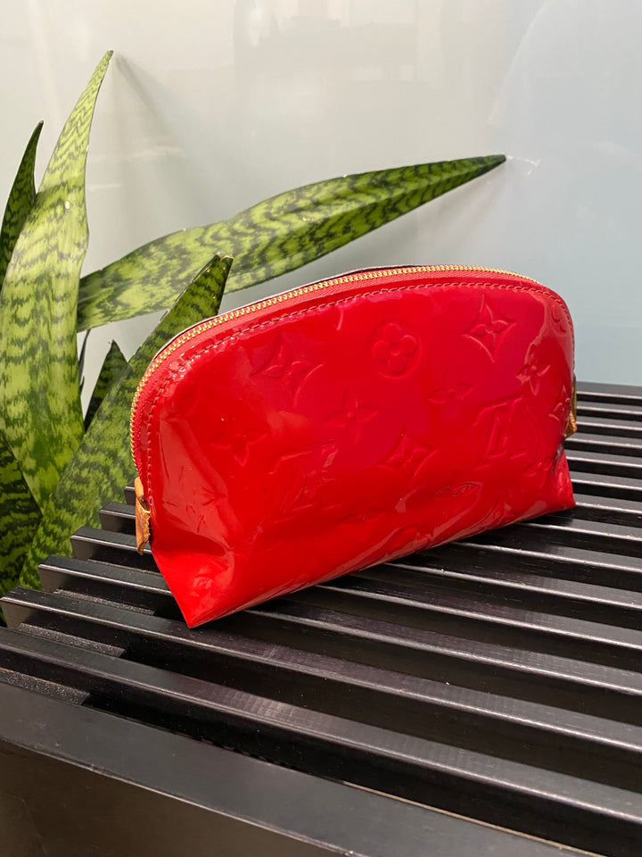 Louis Vuitton Red Vernis Cosmetic Pouch (1923)