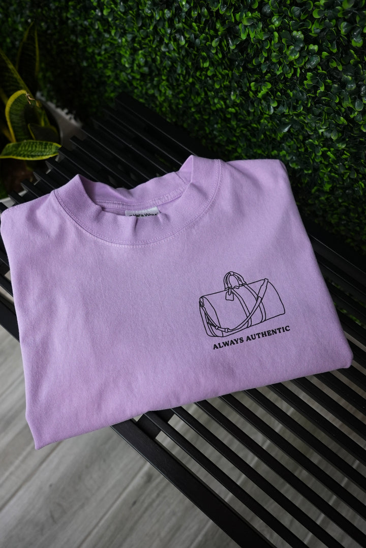 Always Authentic Tee - Purple Graphic