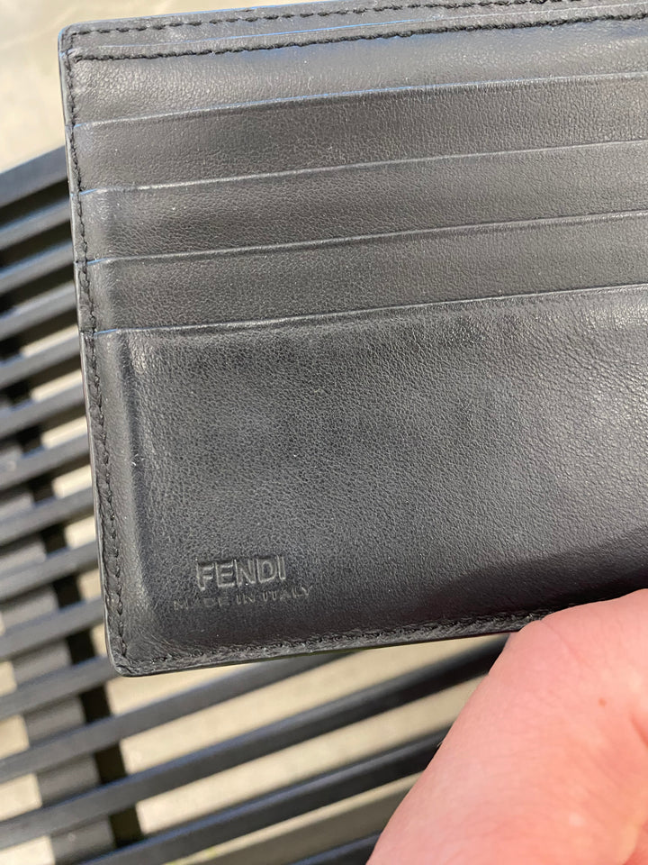 Fendi Black Leather Billfold Wallet (5967)