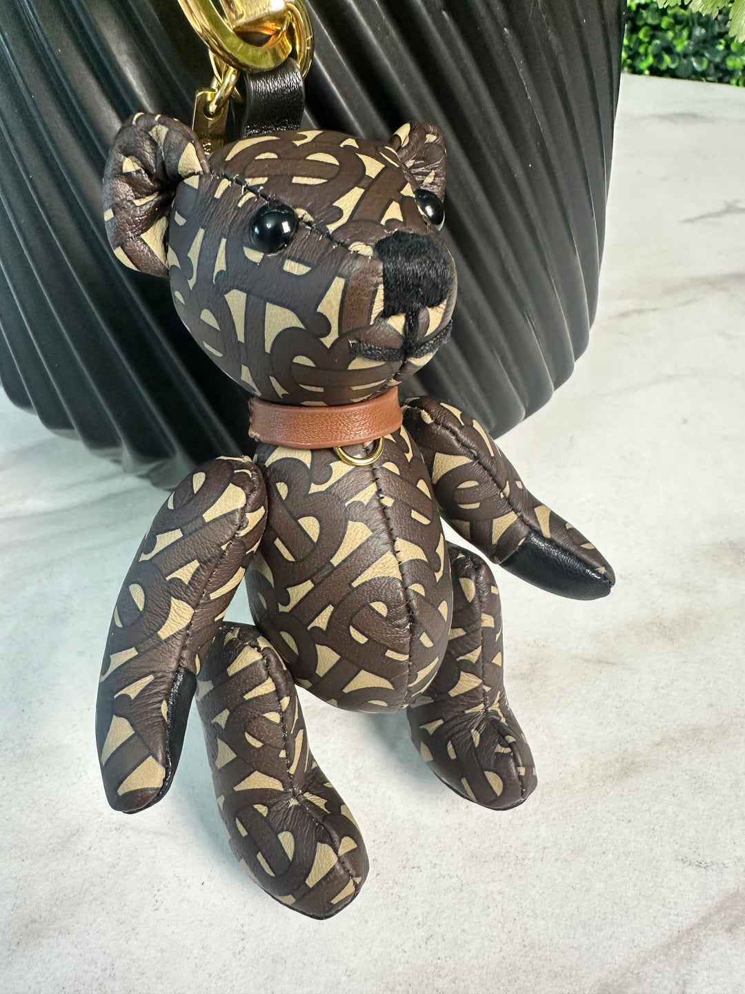 Burberry TB Logo Bear Bag Charm (6921)