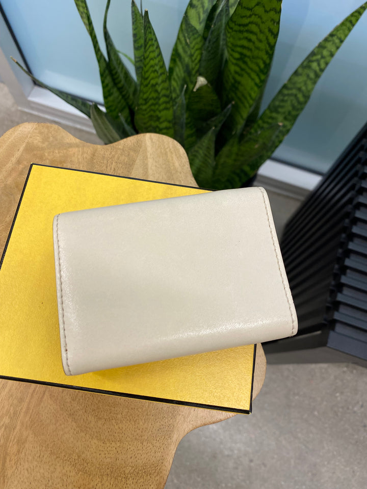 Fendi Cream Leather Compact Wallet (5311)