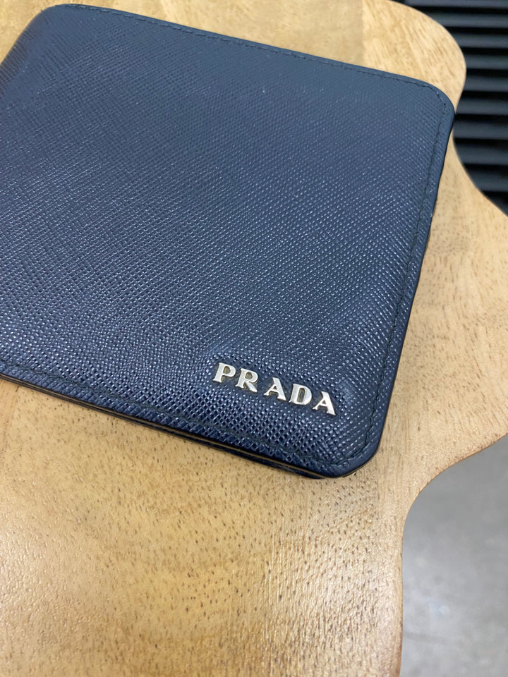 Prada Navy Saffiano Billfold Wallet (2963)