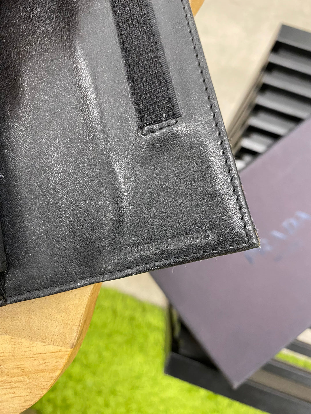 Prada Grey Felt Compact Wallet (9617)
