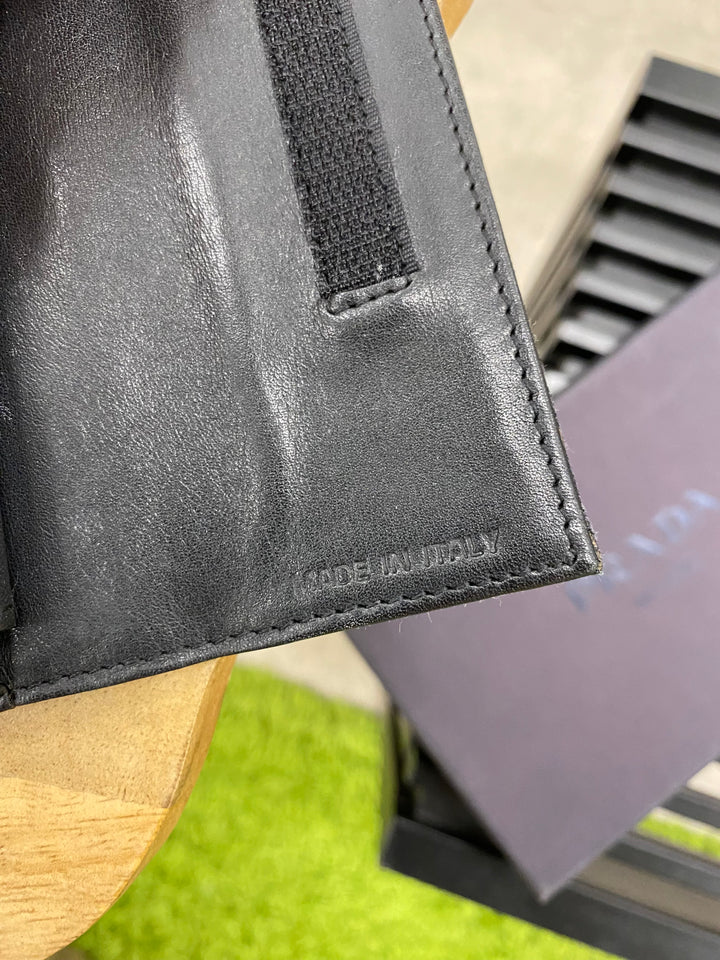 Prada Grey Felt Compact Wallet (9617)