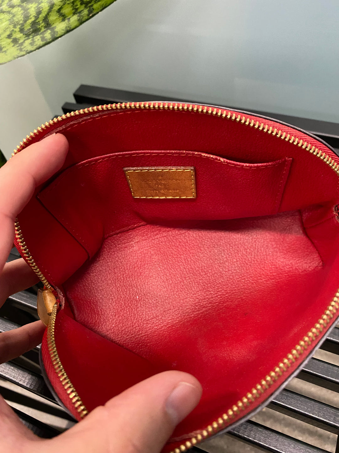 Louis Vuitton Red Vernis Cosmetic Pouch (1923)